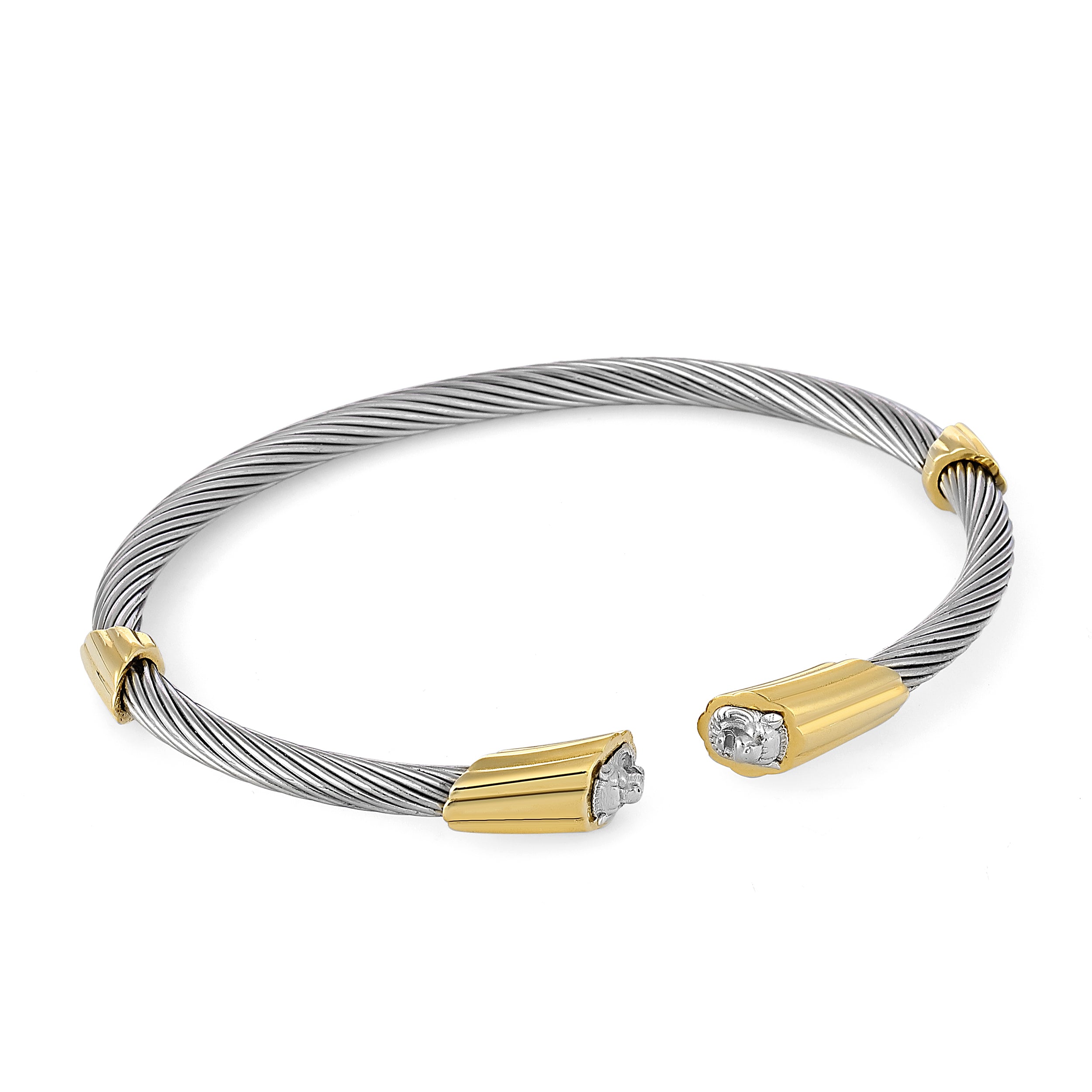 Auger Stl Cuff Lion in 14K Gold