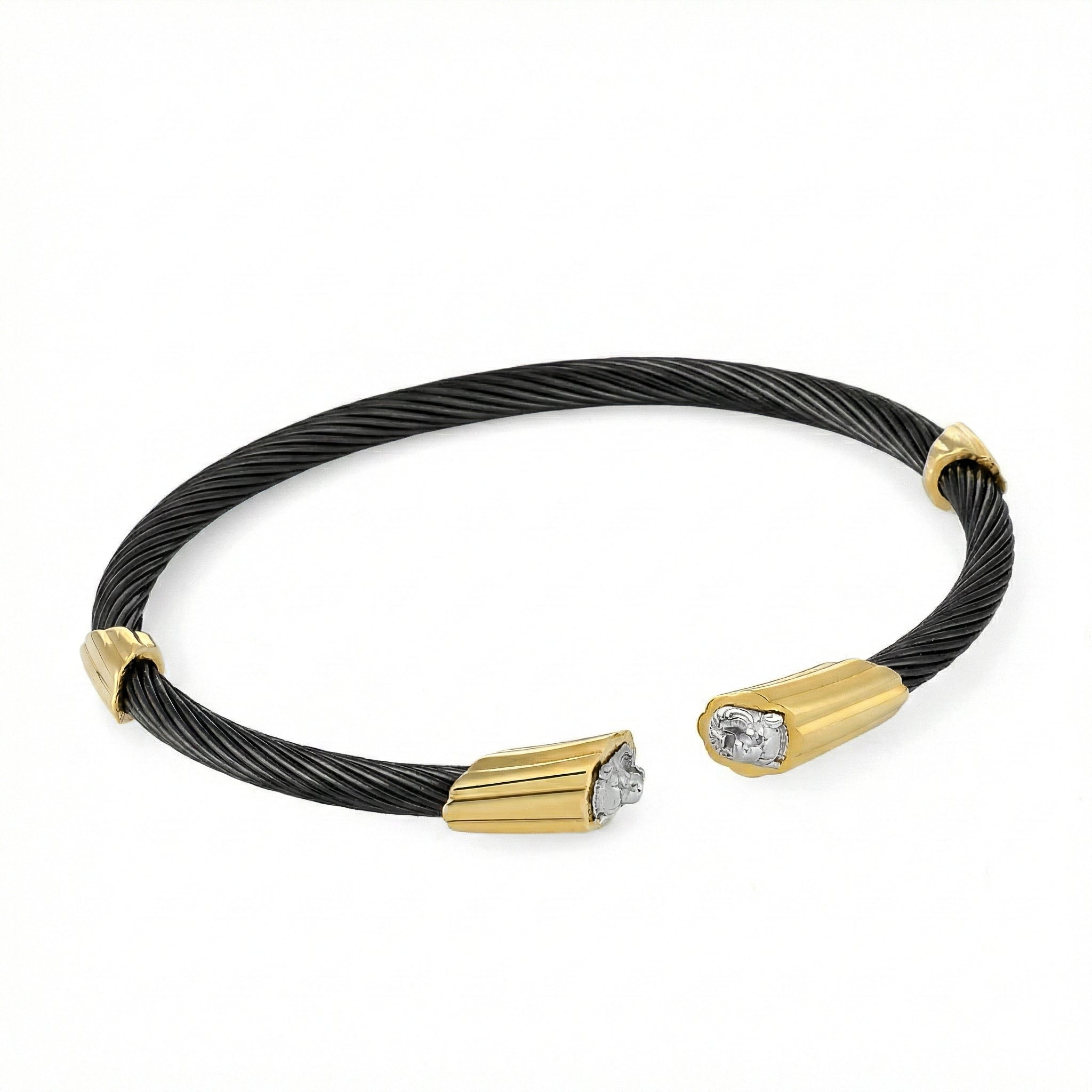 Auger Stl Cuff Lion in 14K Gold