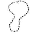 Fleur de Lis Gemstone Necklace in Sterling Silver