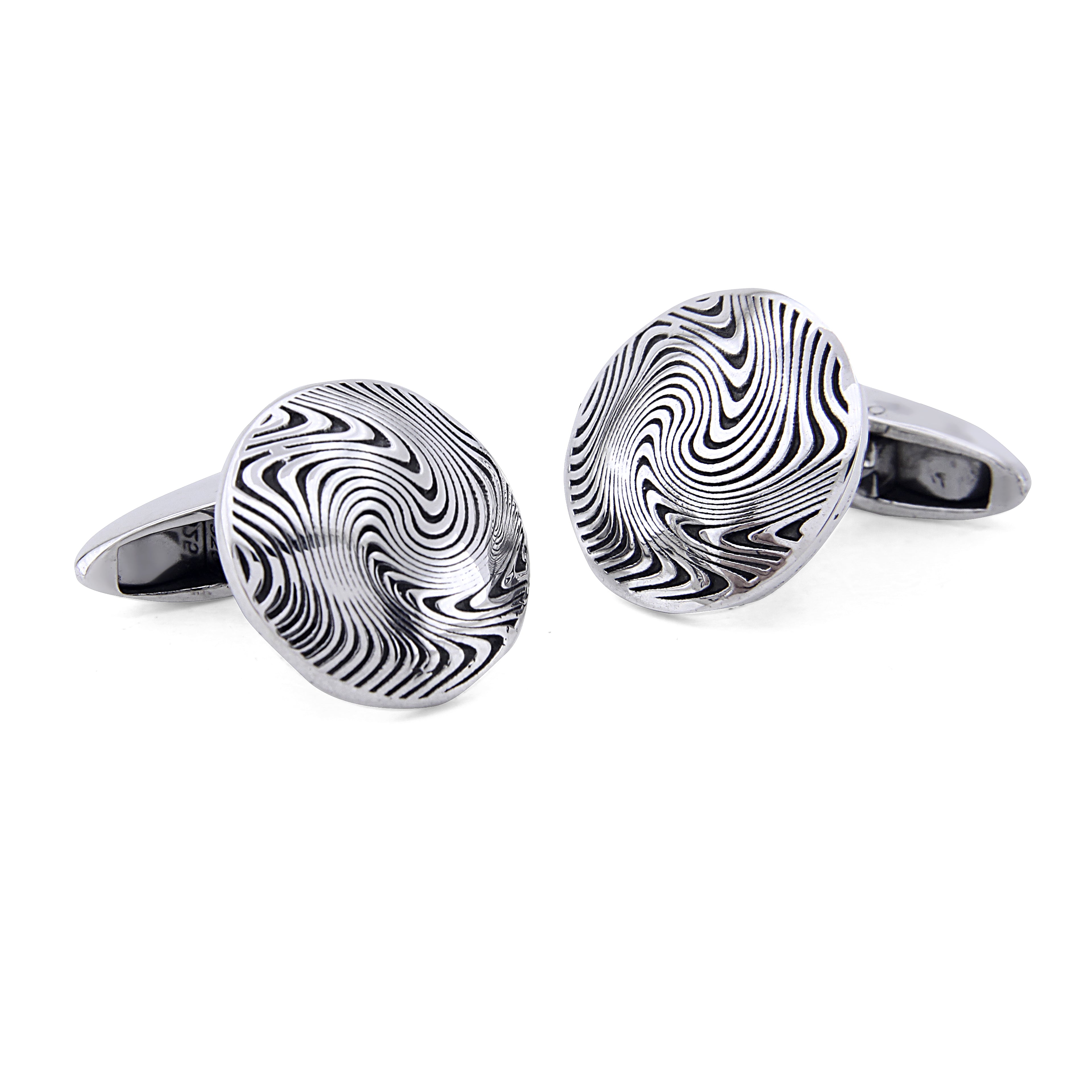 Aqua Cufflinks in Sterling Silver