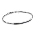 Arc Single Zircon Dy Chain Bracelet in Sterling Silver