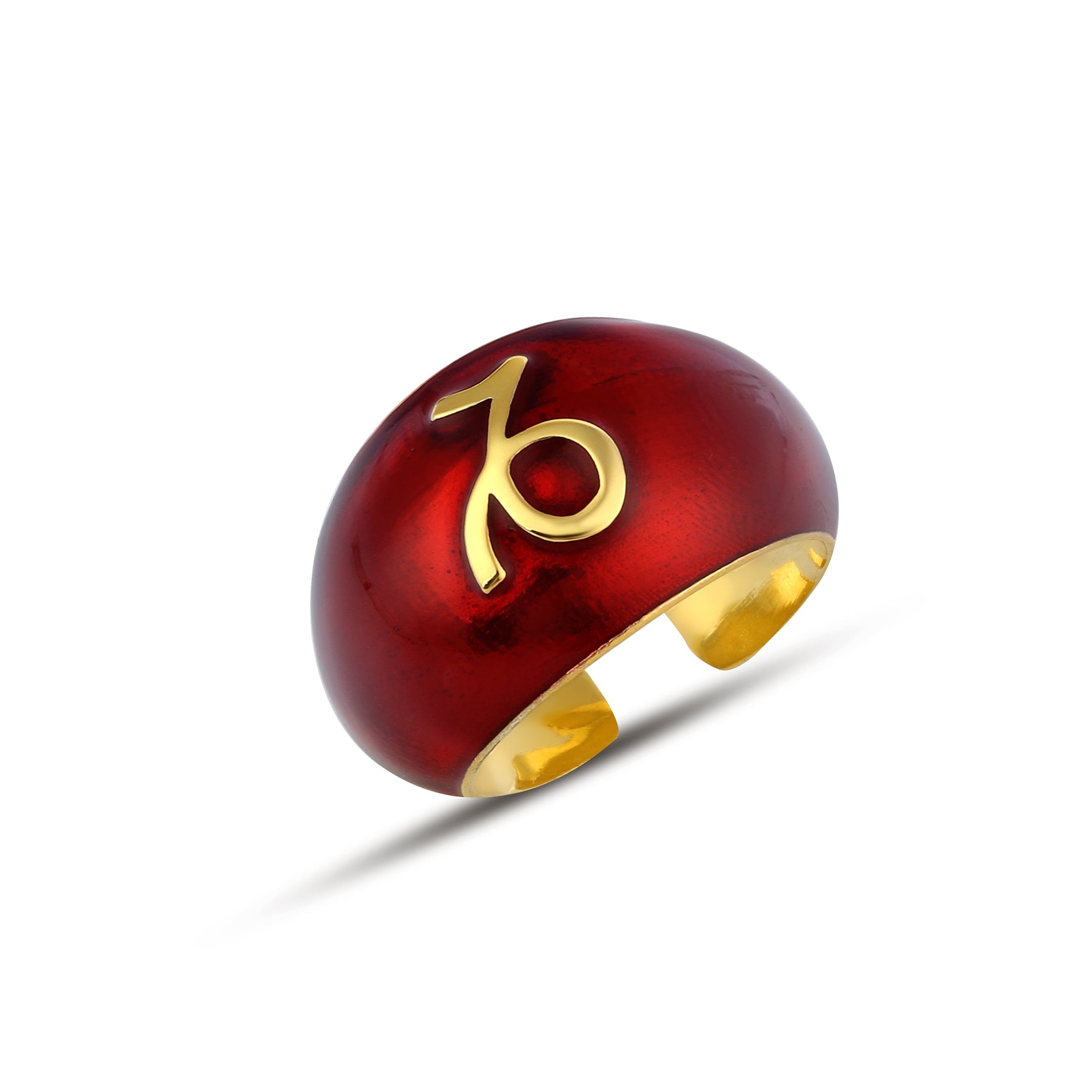 Capricorn-oğlak Rng Ring in Sterling Silver
