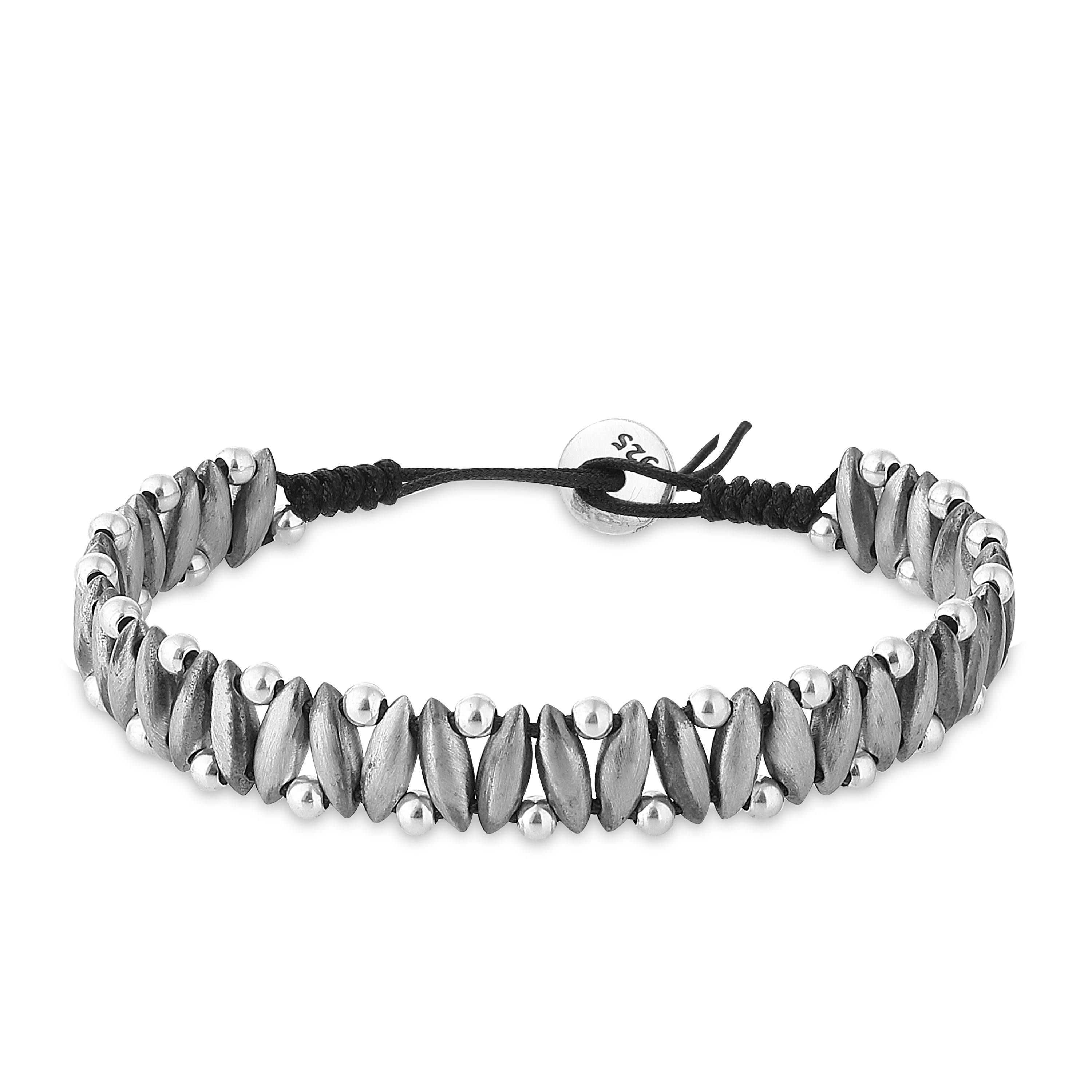 Barley Bias Snake Bracelet in Sterling Silver