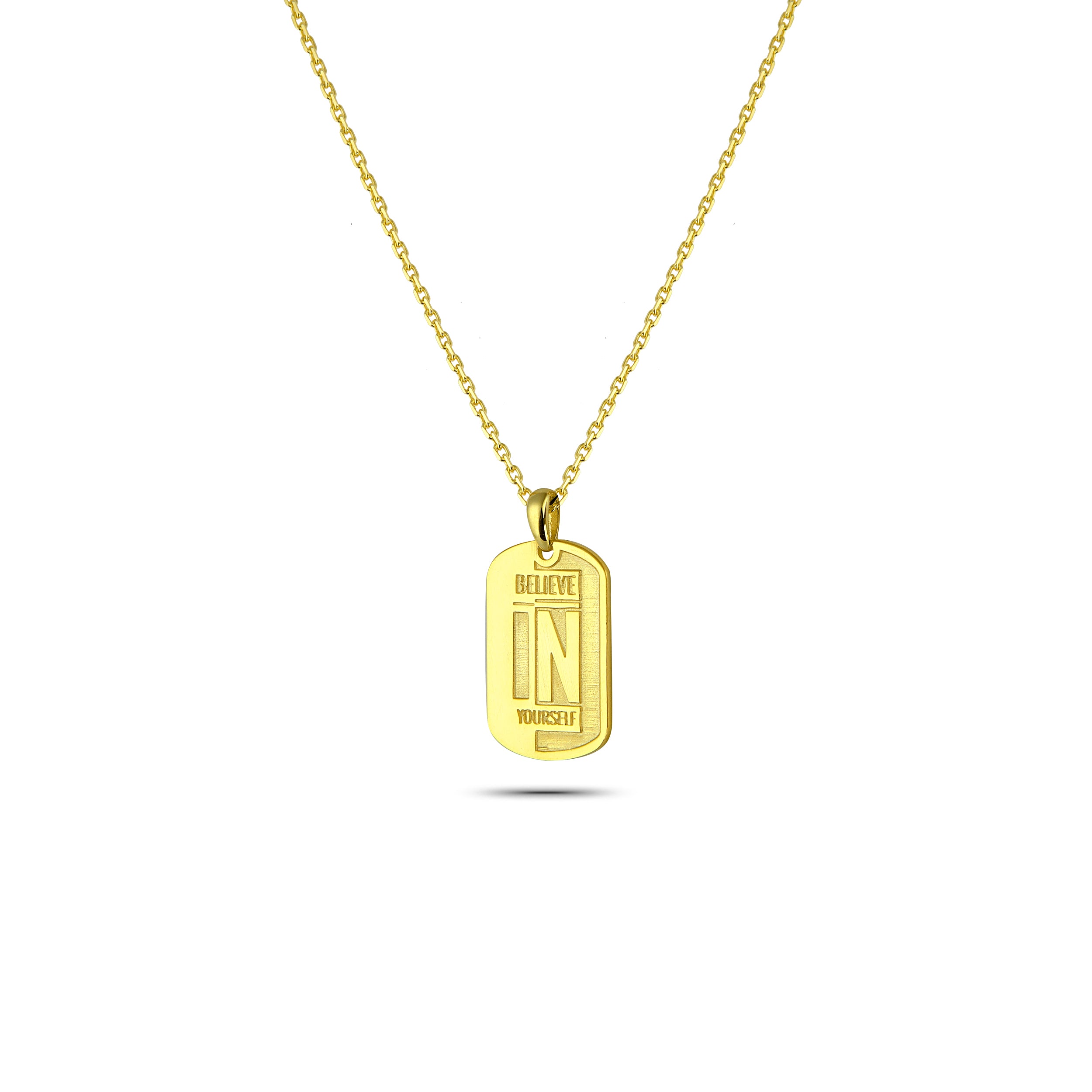 Believe in Yourself Gold-Plated Necklace in Sterling Silver