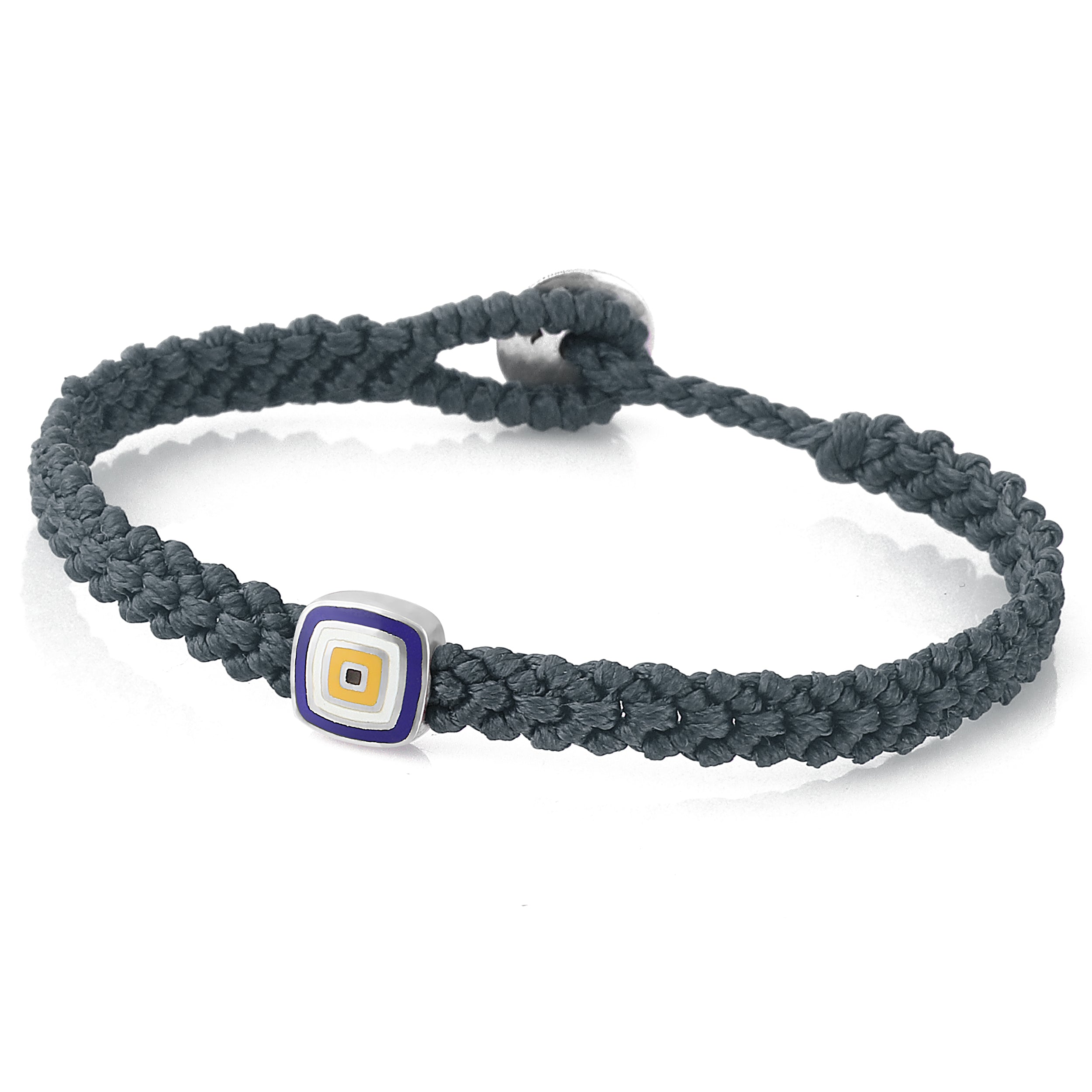 Evil Eye Square Bracelet in Sterling Silver