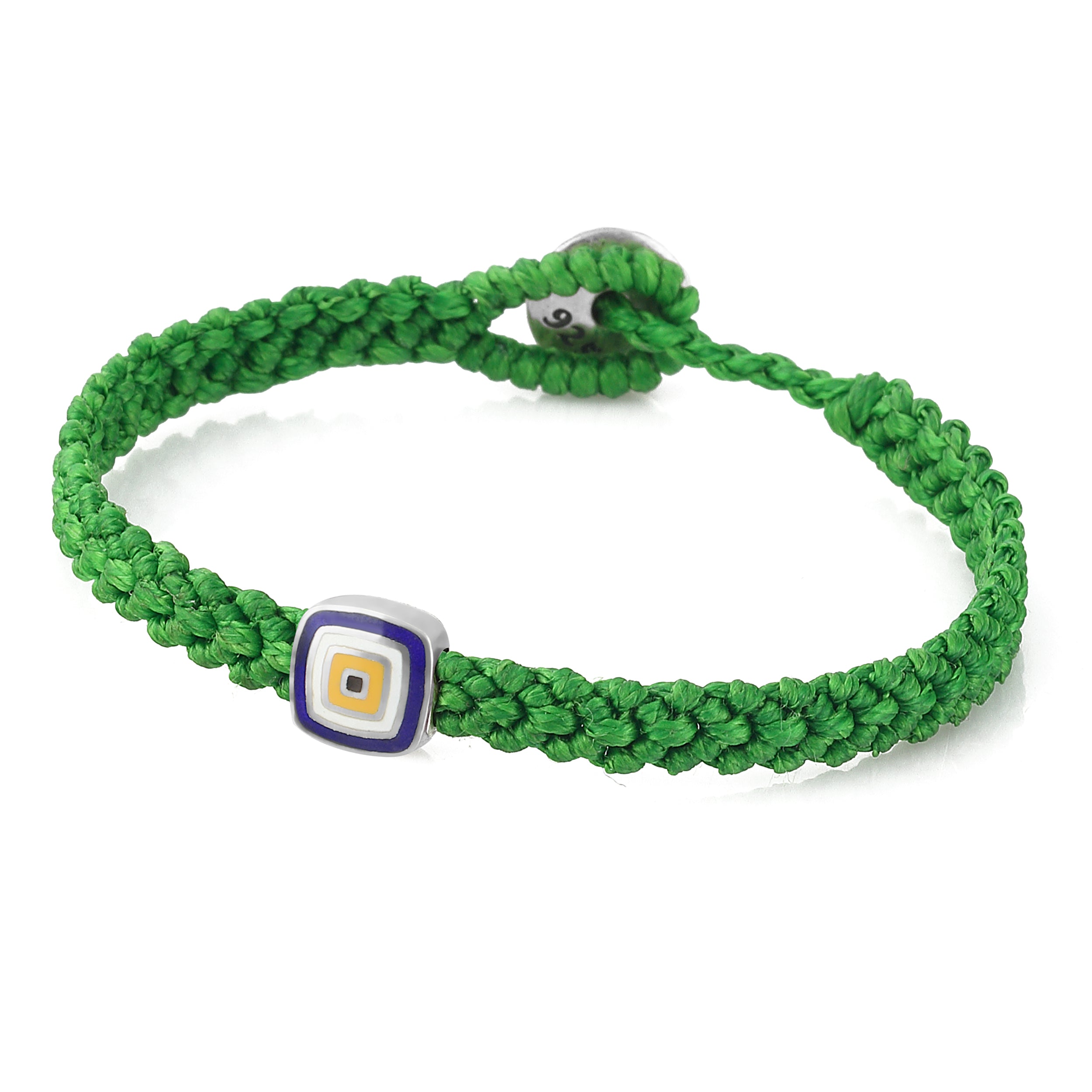 Evil Eye Square Bracelet in Sterling Silver