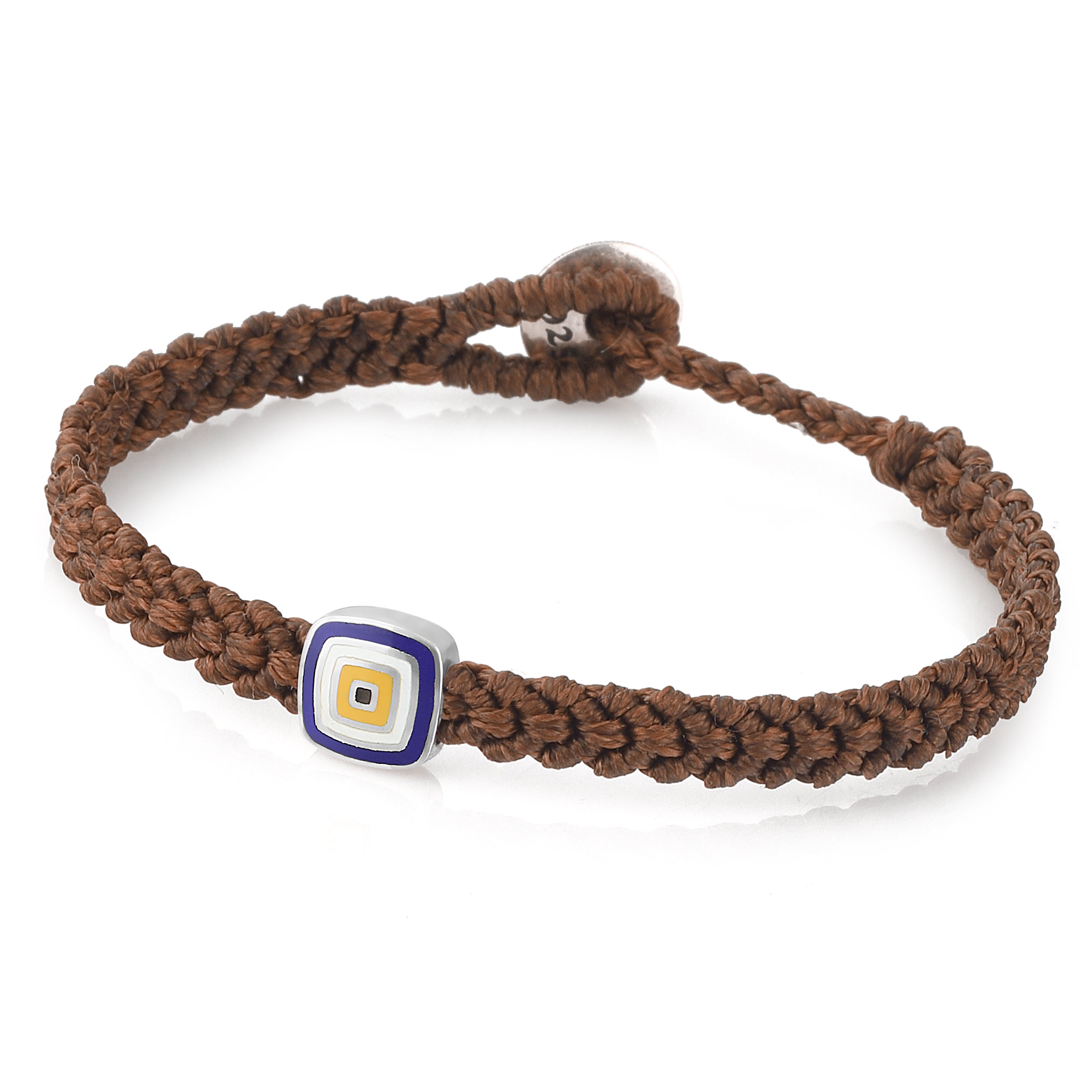 Evil Eye Square Bracelet in Sterling Silver