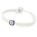 Evil Eye Square Bracelet in Sterling Silver