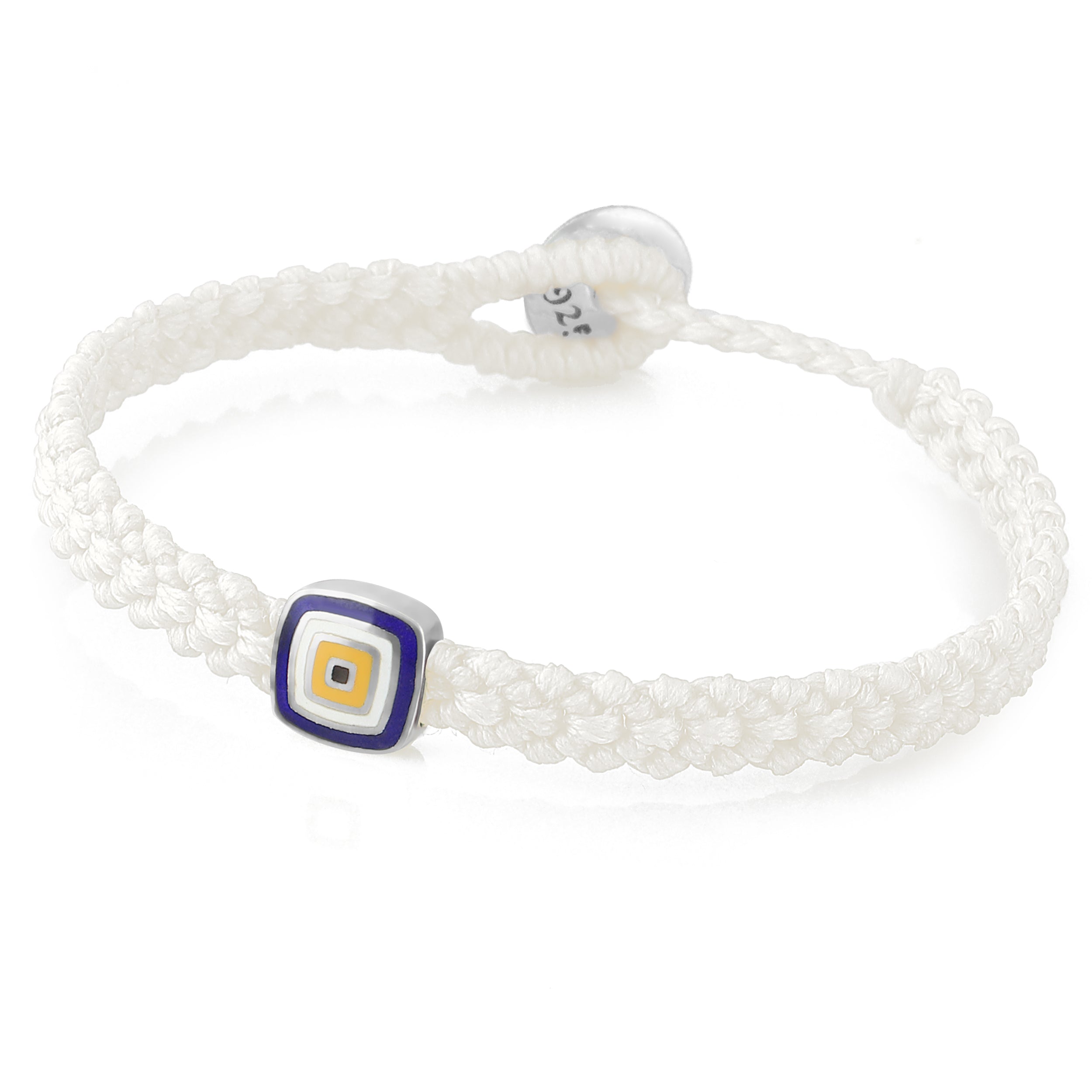 Evil Eye Square Bracelet in Sterling Silver