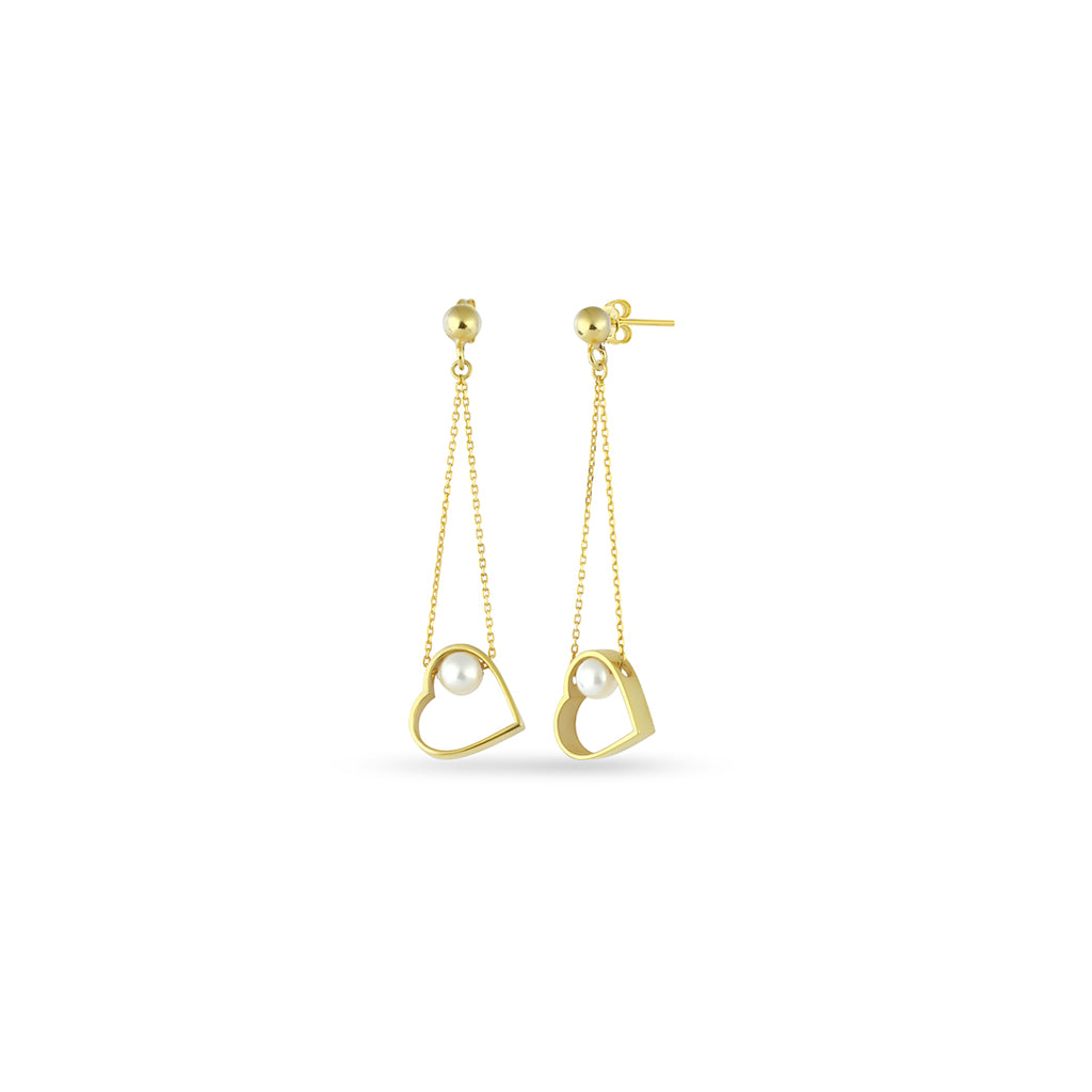 Heart Mp Earring in Sterling Silver