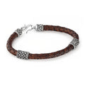 Bjorn 2pcs Leather Bracelet in Sterling Silver