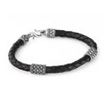 Bjorn 2pcs Leather Bracelet in Sterling Silver