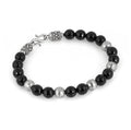 Bjorn Fst Silver Ball Onyx Bracelet, Sterling Silver