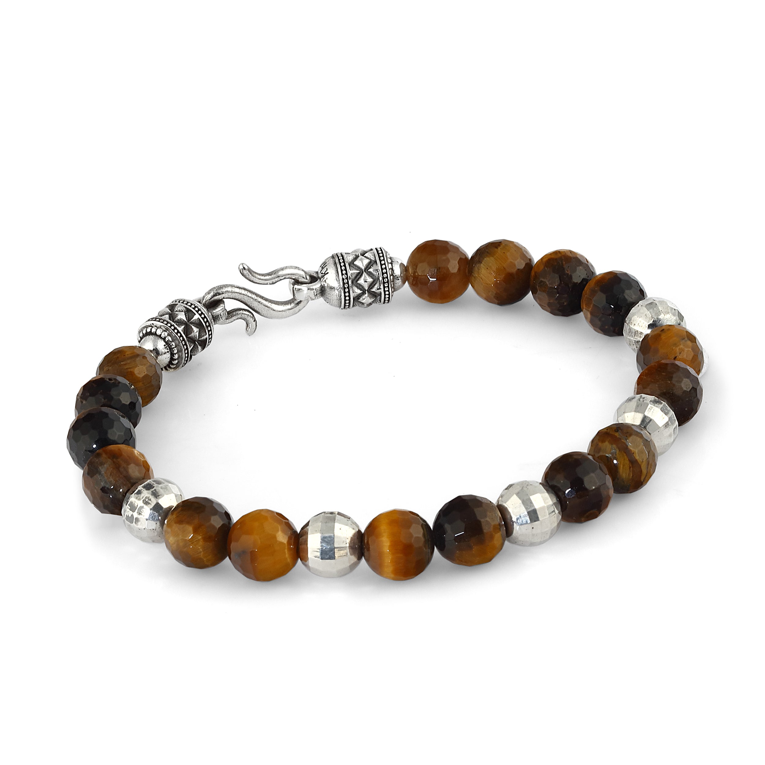 Bjorn Fst Gem Stone Silver Ball Bracelet in Sterling Silver