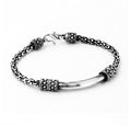 Bjorn Pipe Bridge Chain Bracelet in Sterling Silver