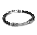 Bjorn Pipe Bridge Gem Stone Bracelet in Sterling Silver