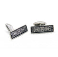 Border Cufflinks in Sterling Silver