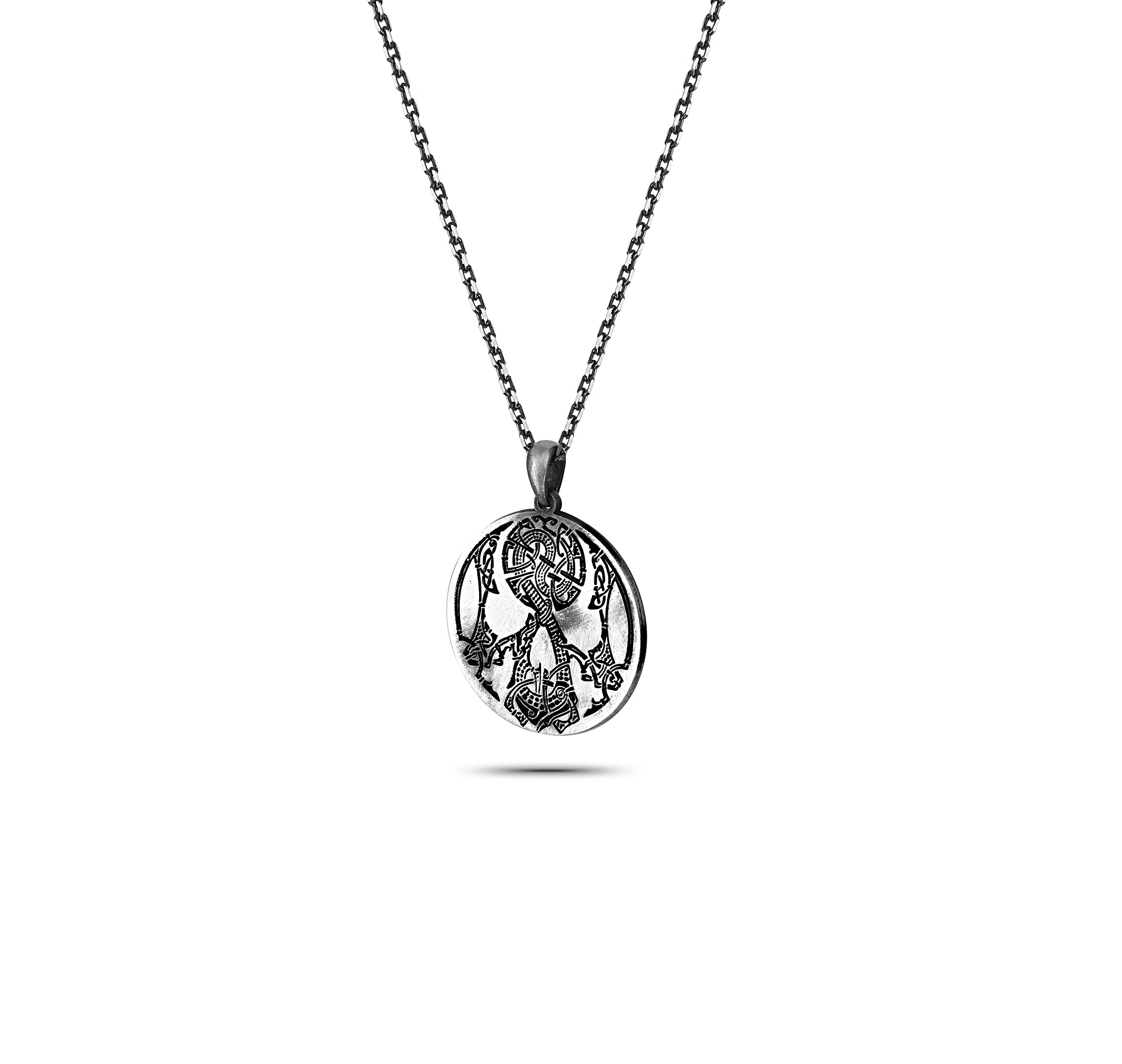 Celtic Skull 25 - Necklace in Sterling Silver