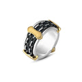 Chain Arc Shield 18K Sterling Silver in Sterling Silver & 18K Gold