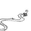 Chain Skull Lock Skull Necklace in Sterling Silver