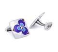 Çintimani Single Square Cufflinks in Sterling Silver