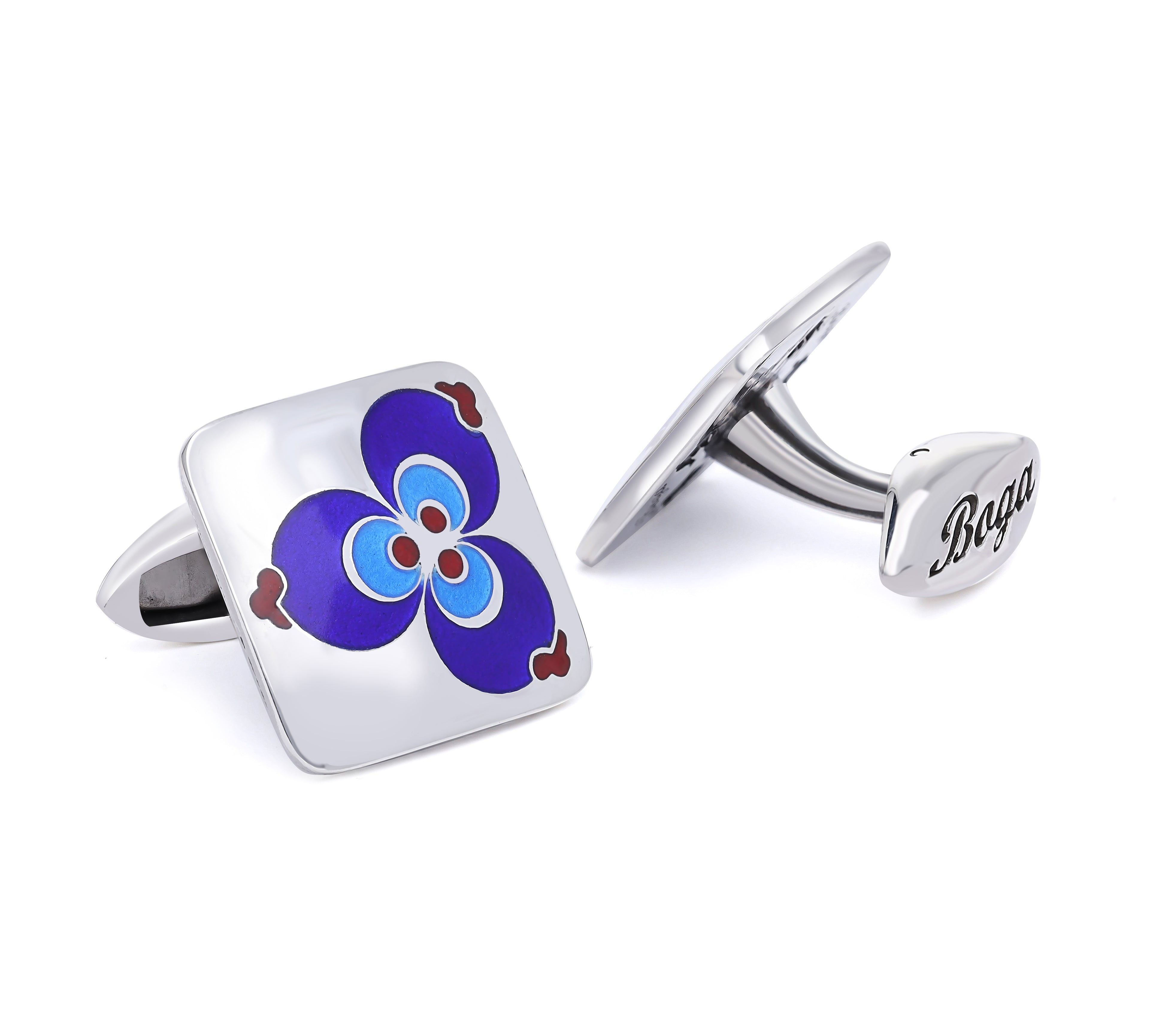 Çintimani Single Square Cufflinks in Sterling Silver