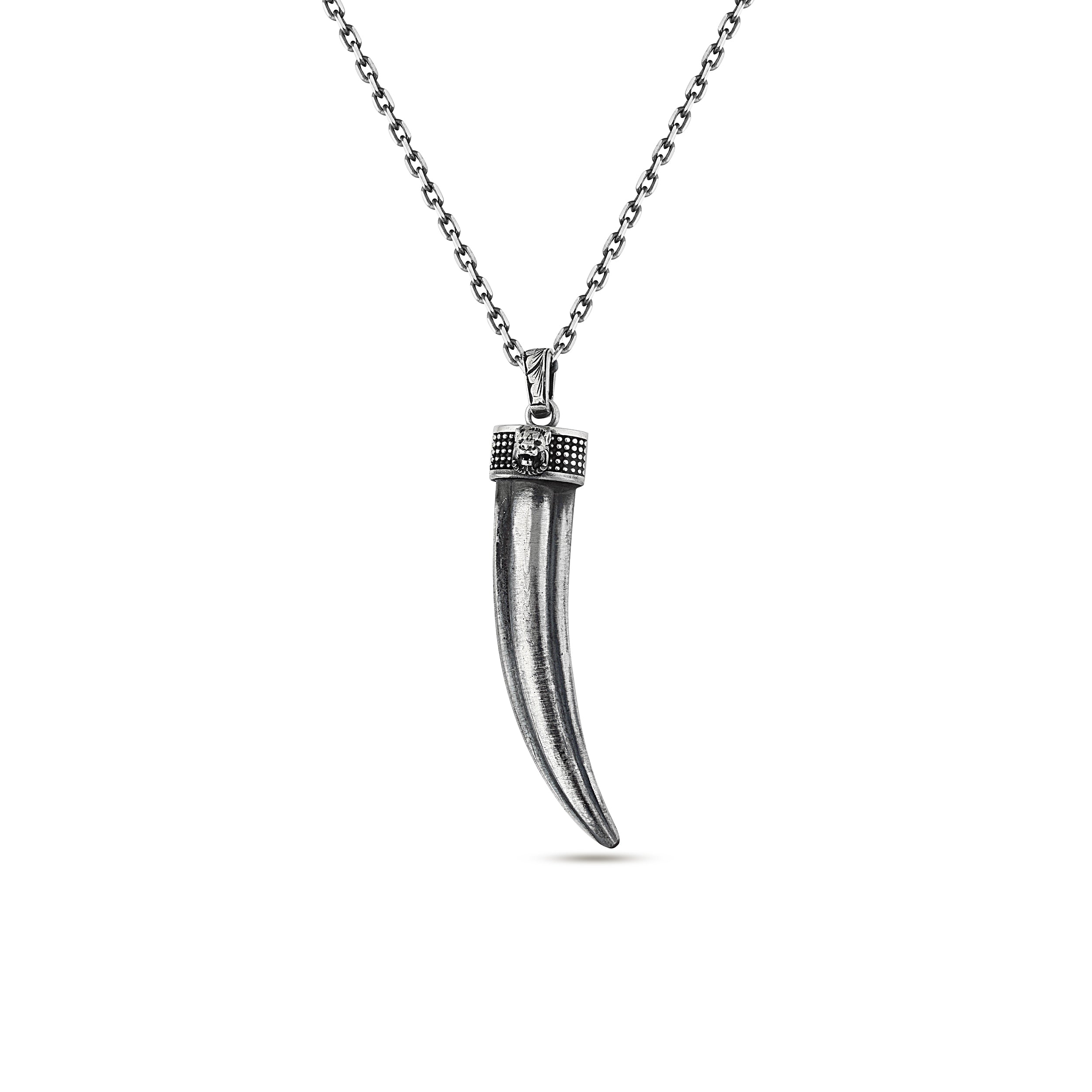 Claw Lion Necklace in Sterling Silver
