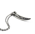 Claw Panther Engraved Necklace in Sterling Silver