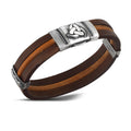 Clip 15 Odins Triple Horn Leather Bracelet in Sterling Silver