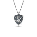 Cobra Shiled Necklace in Sterling Silver