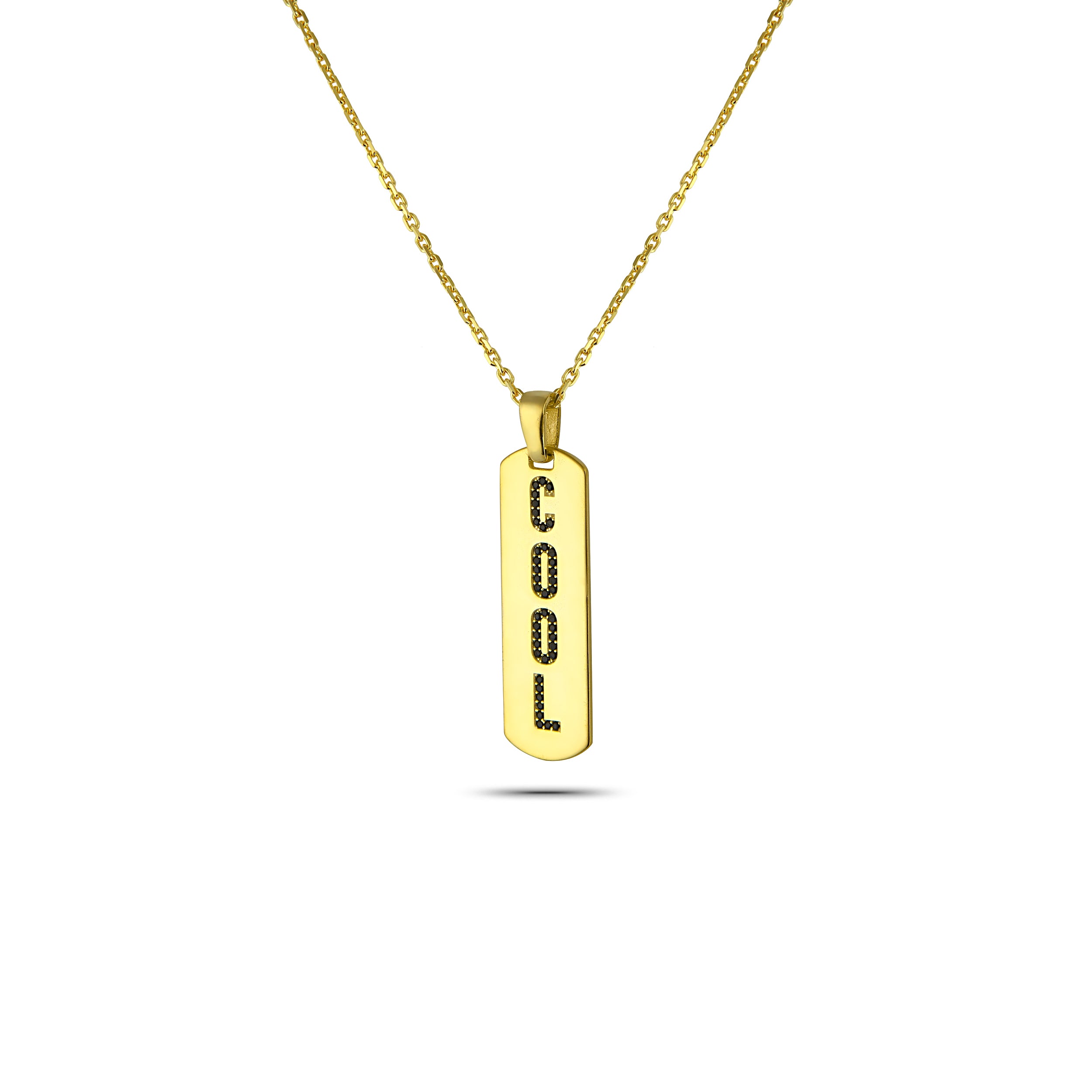 Cool Zircon Gold-Plated Necklace in Sterling Silver
