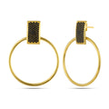 Cosmos Vitreous Enamel & Zircon Earrings, Sterling Silver