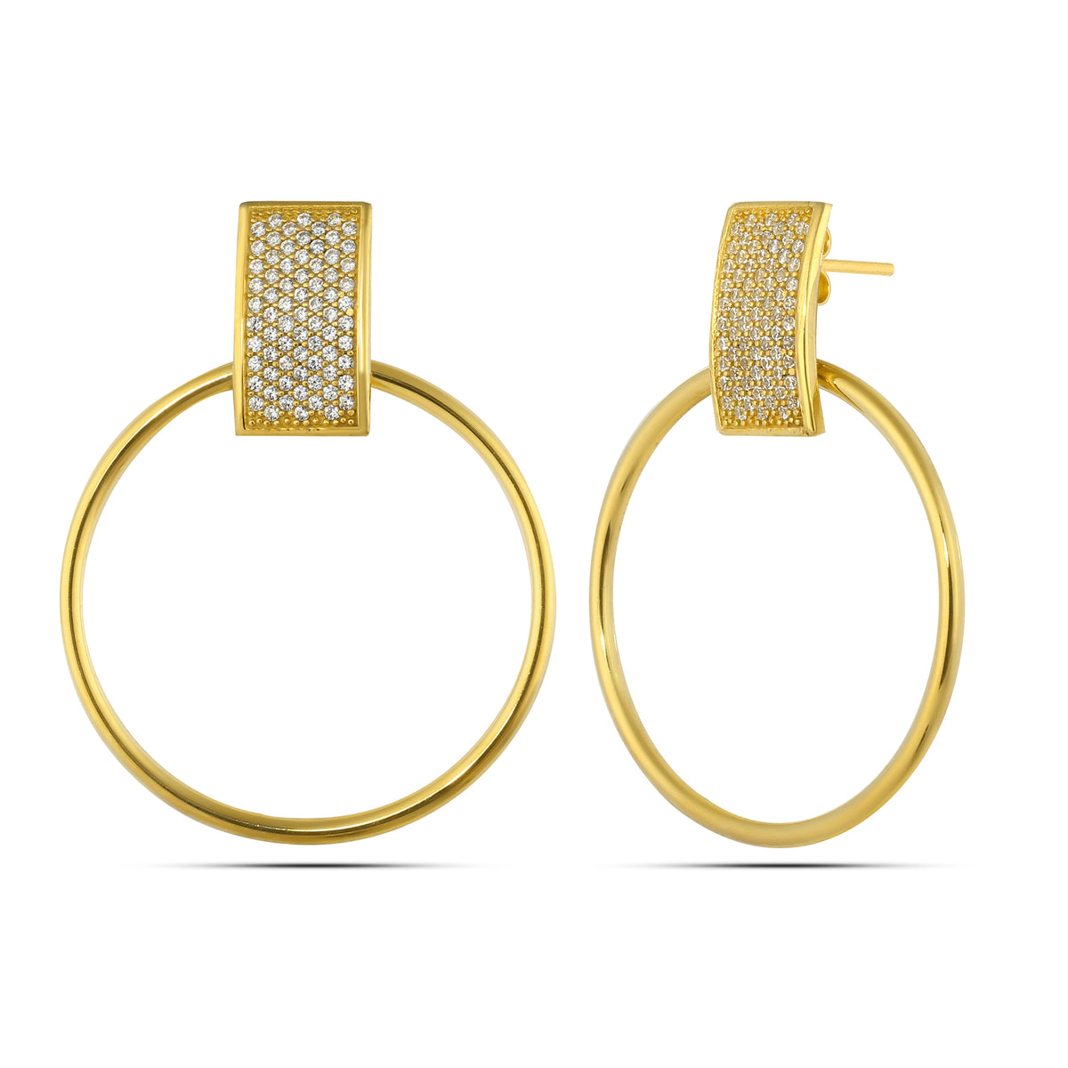 Cosmos Vitreous Enamel & Zircon Earrings, Sterling Silver