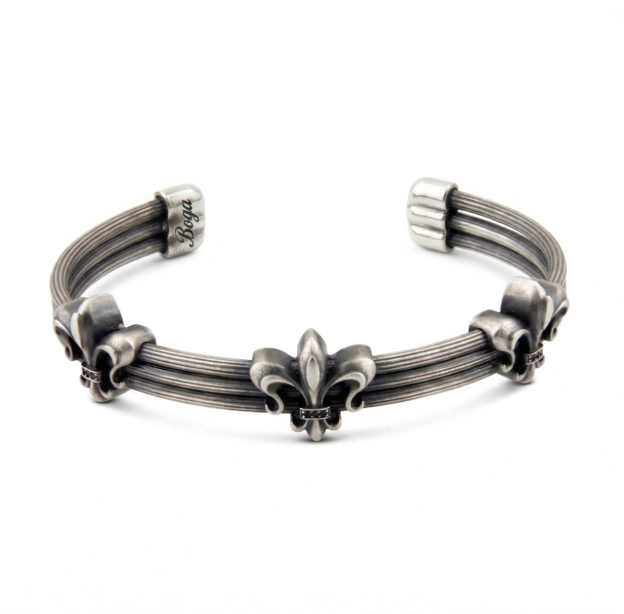 Cuff Fleur de Lis Bracelet Bracelet in Sterling Silver