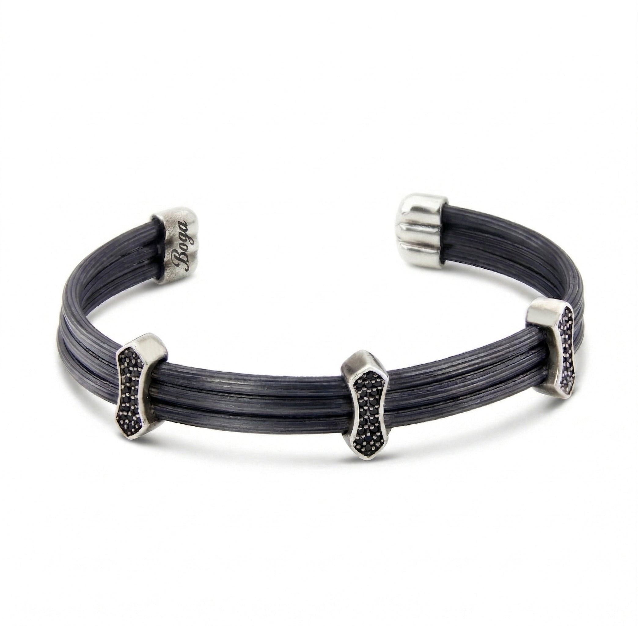 Cuff Shield Bracelet in Sterling Silver