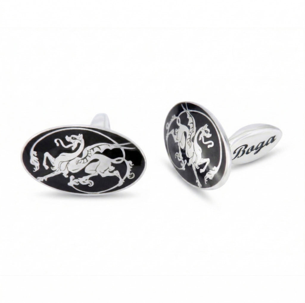 Dragonas Cufflinks in Sterling Silver