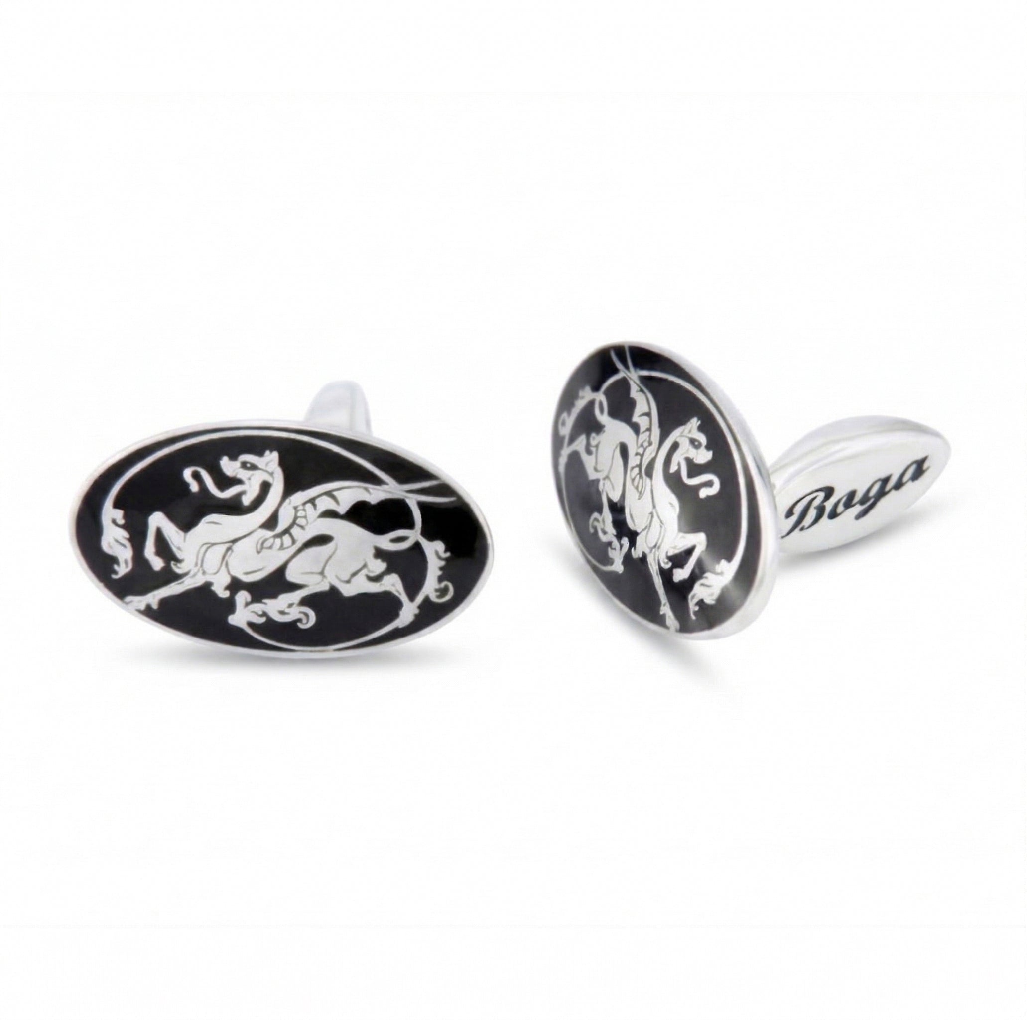Dragonas Cufflinks in Sterling Silver