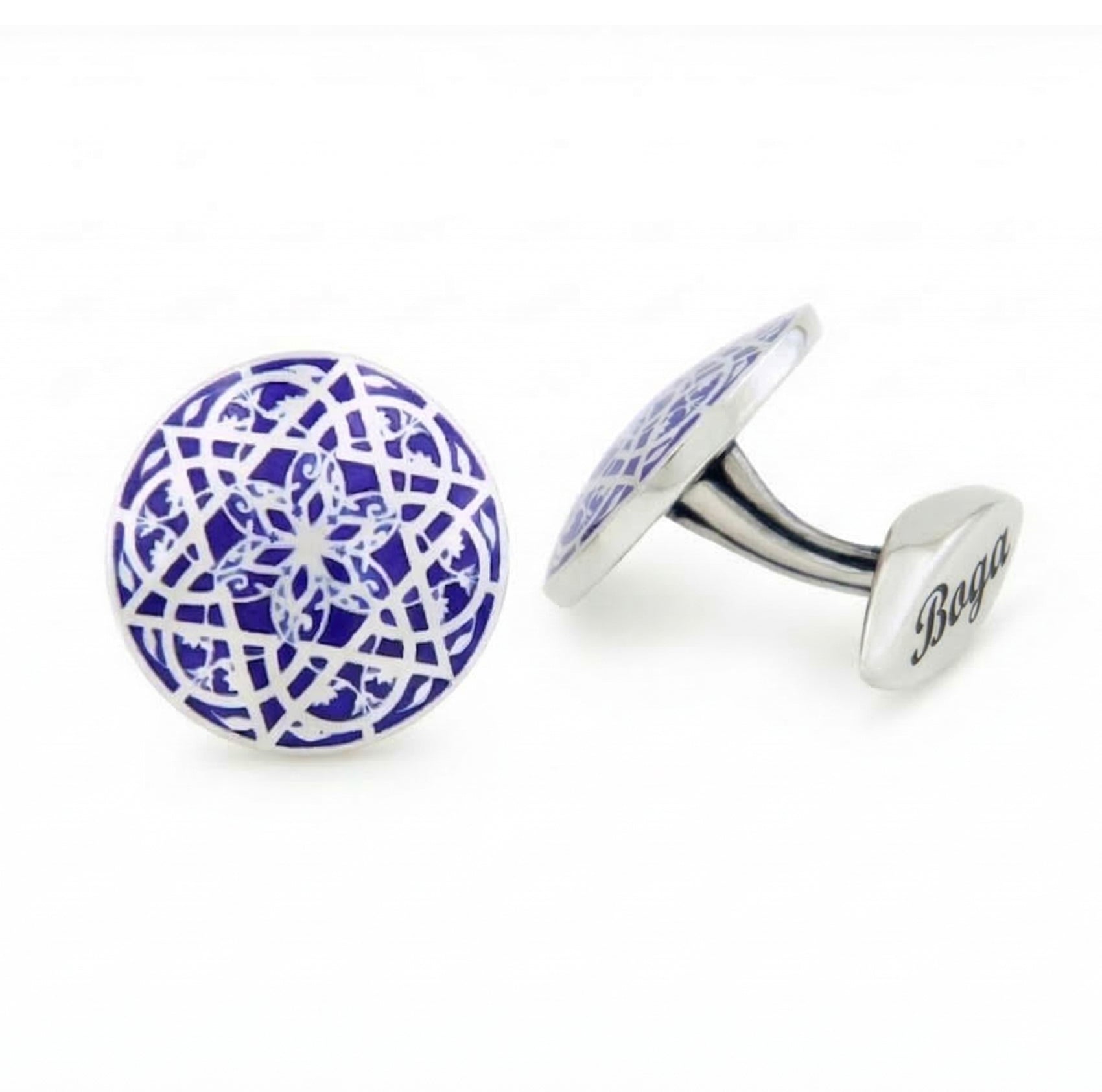 D.star Fancy Cufflinks in Sterling Silver