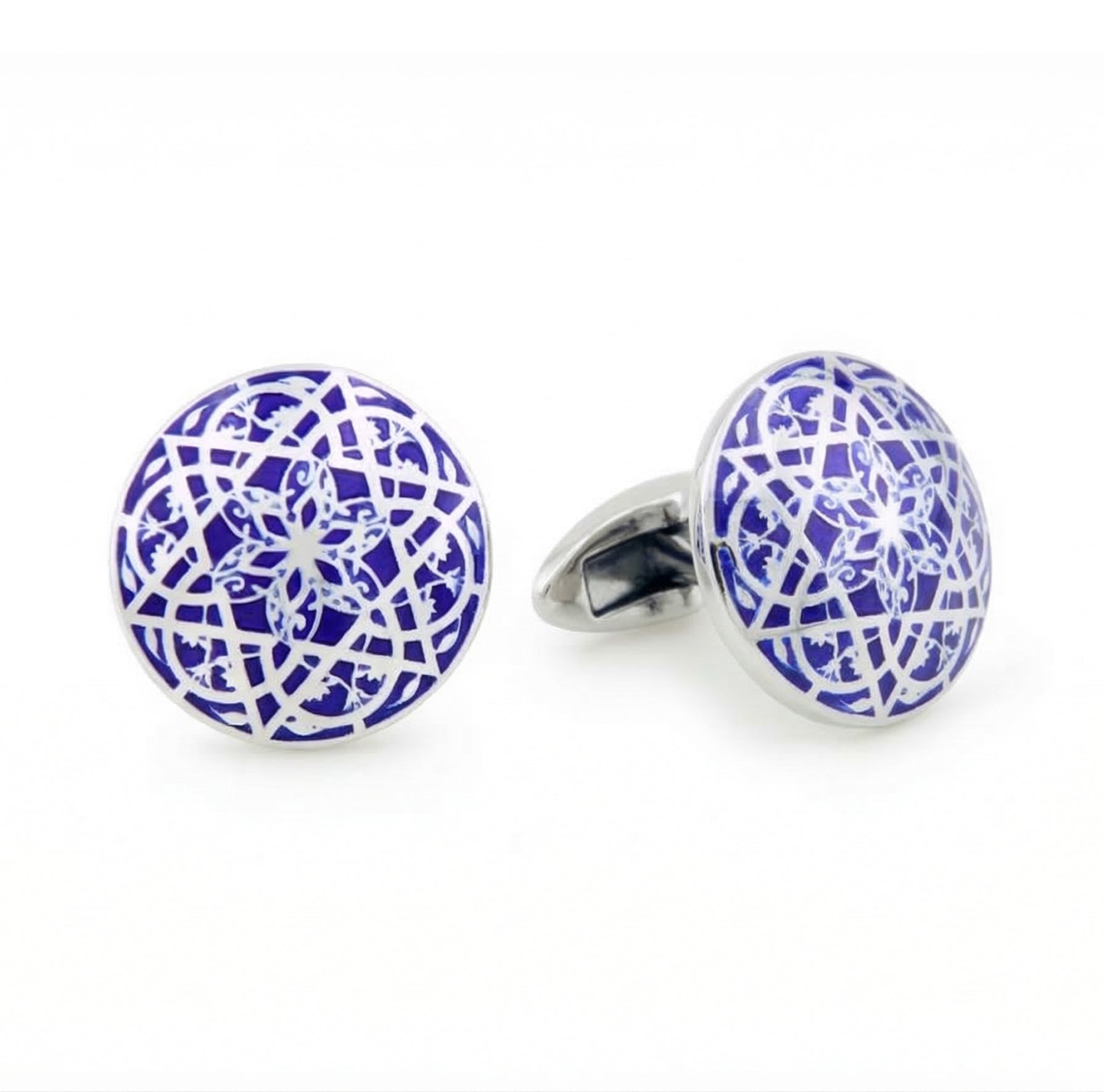D.star Fancy Cufflinks in Sterling Silver