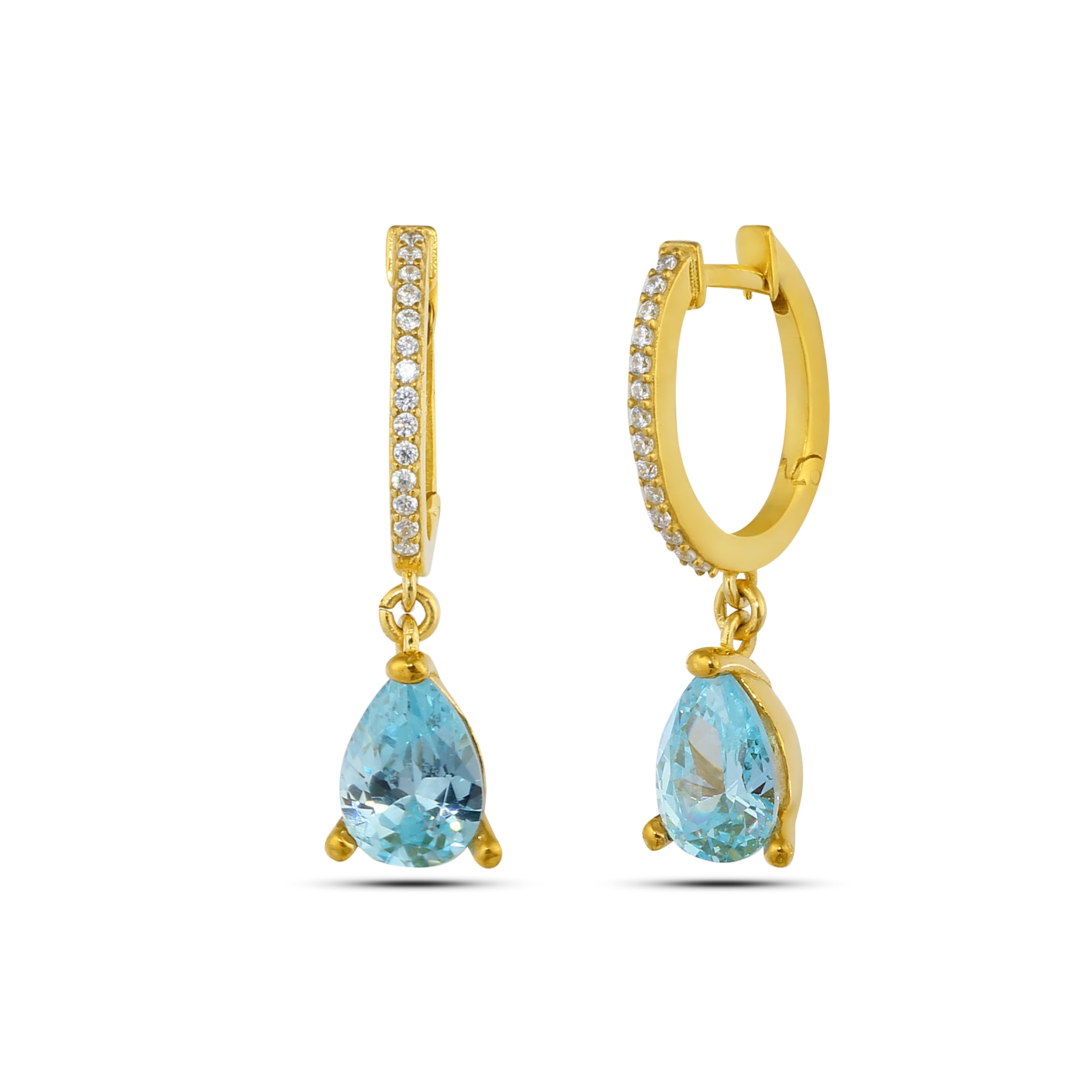 Drop Zircon Earring in Sterling Silver