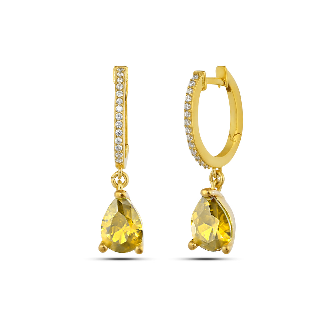 Drop Zircon Earring in Sterling Silver