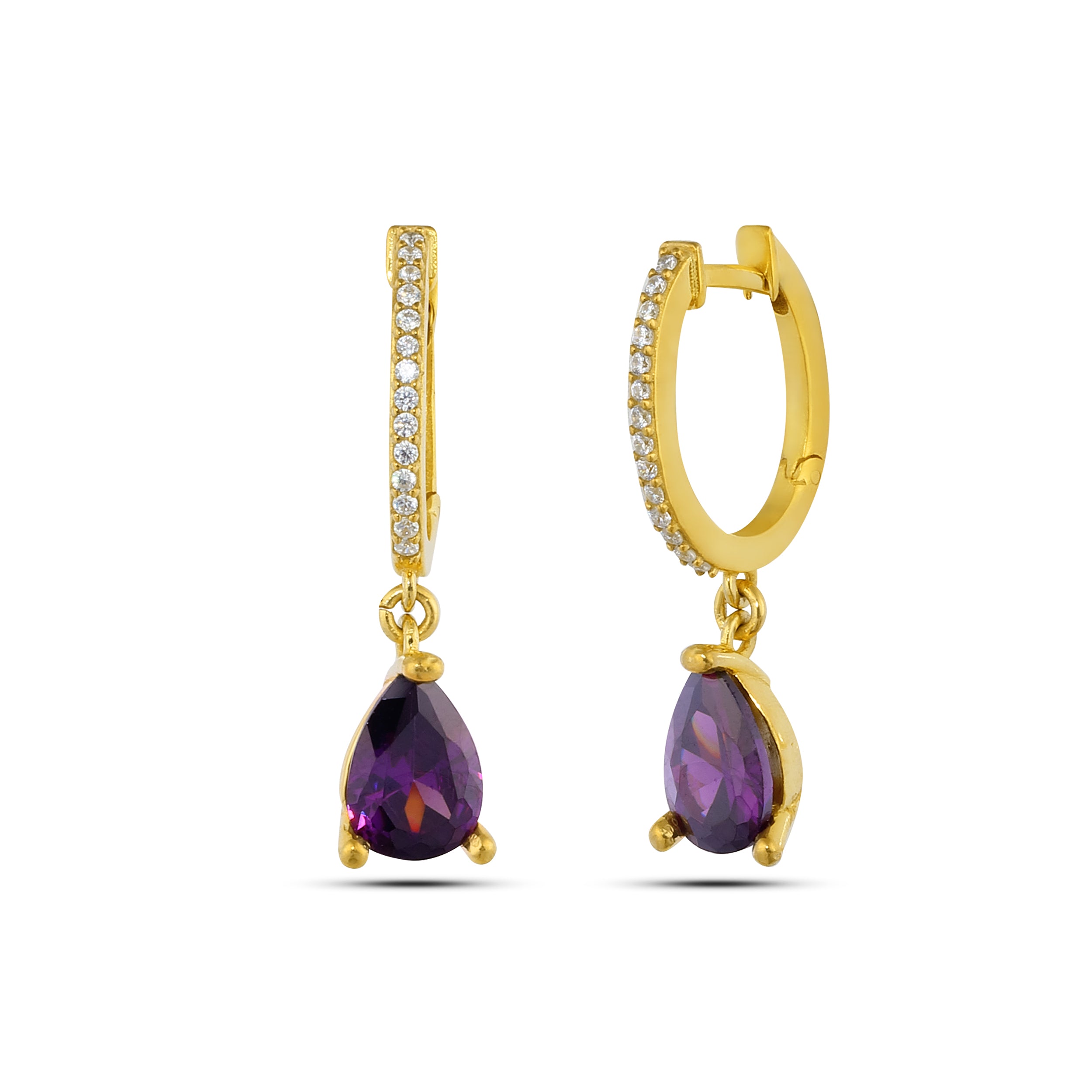 Drop Zircon Earring in Sterling Silver