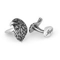 Eagle Head Cufflinks in Sterling Silver