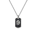 Eagle Zircon Bubble Back Necklace in Sterling Silver