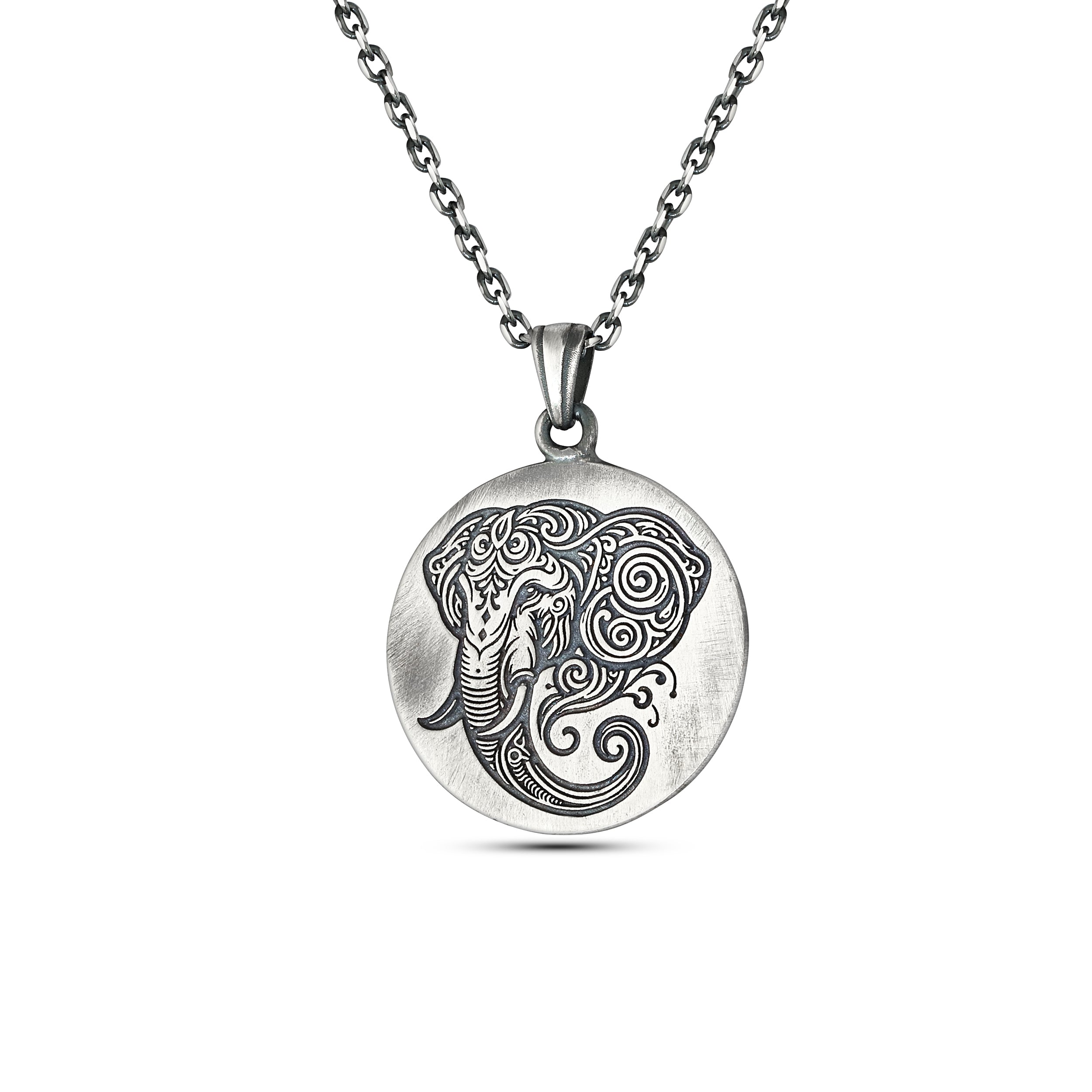 Elephant Necklace in Sterling Silver