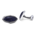Elips Gemstone Cufflinks in Sterling Silver