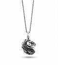 Engraved Horse Necklace in Sterling Silver