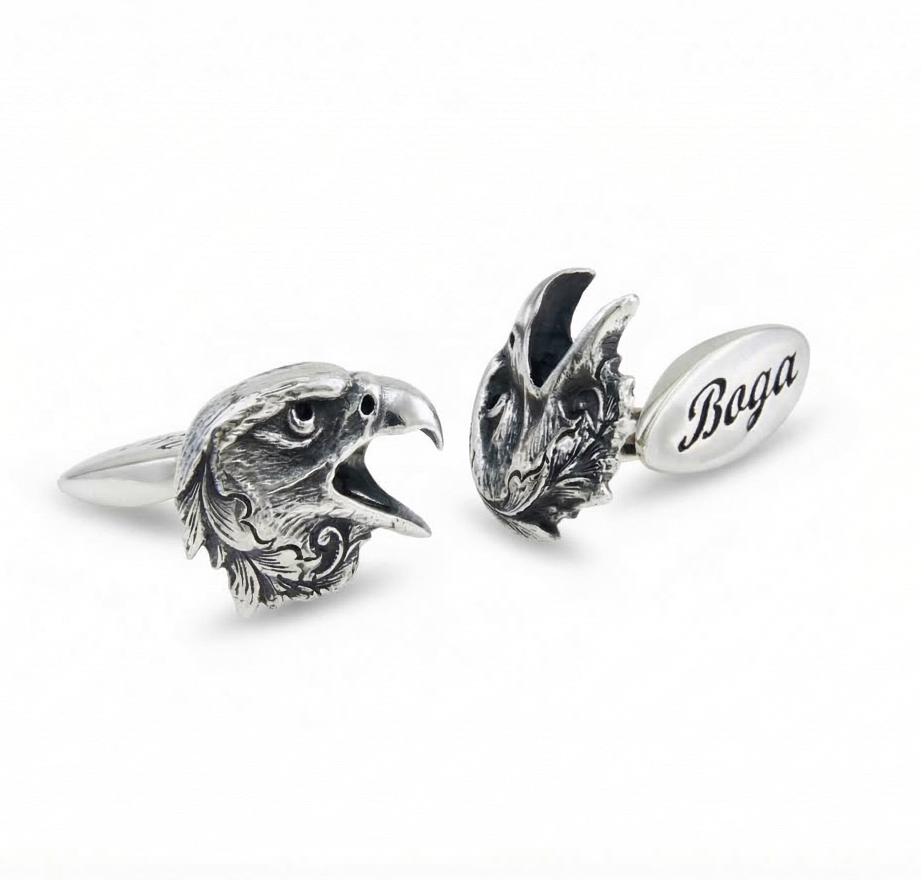 Engraved Eagle Cufflinks in Sterling Silver
