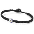 Evil Eye Square Macrame Bracelet in Sterling Silver