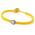 Evil Eye Square Macrame Bracelet in Sterling Silver